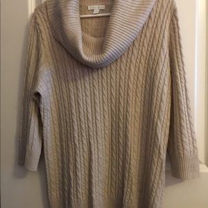 Taupe Cowl Neck Sweater